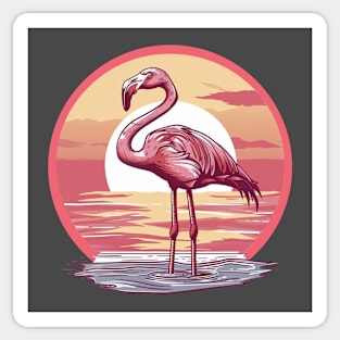 Pink Flamingo Summer Vibes Sticker